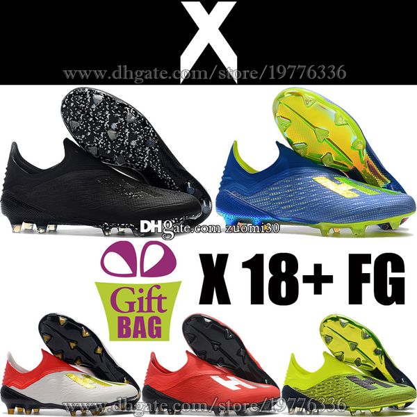 

Новый оригинальный X 18 FG футбольная обувь Мужская кожа футбольные бутсы открытый