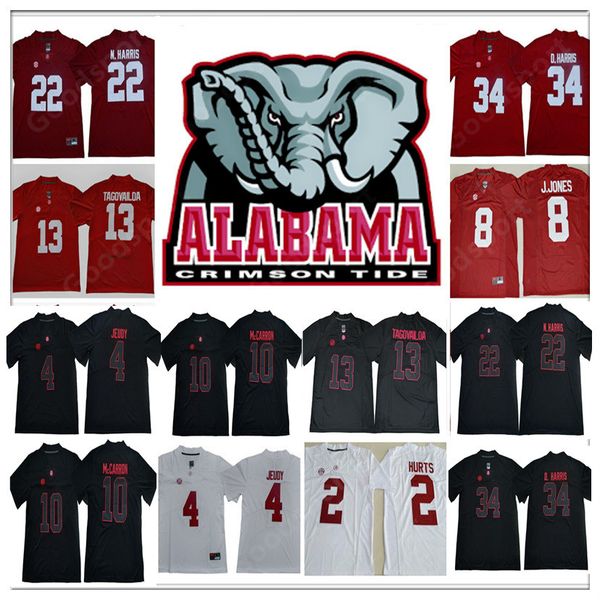 

2019 alabama crim ontide ncaa jer ey namath jeudy n harri mccarron d harri julio jone tagovailoa college jer ey black r