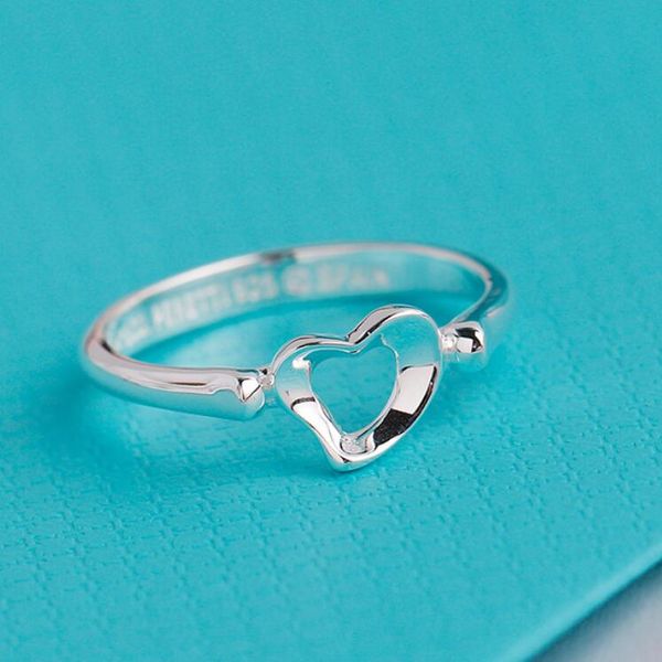 

luxury wedding jewelry couple rings s925 sterling silver heart wedding jewelry rings famous designer jewelry banquet party rings
