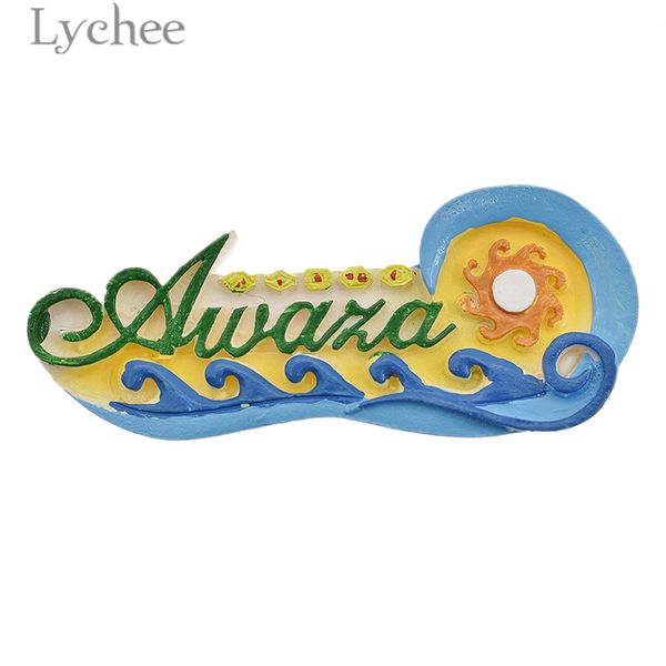 

lychee turkmenistan resin fridge magnet creative 3d letter refrigerator sticker home decoration travel souvenirs