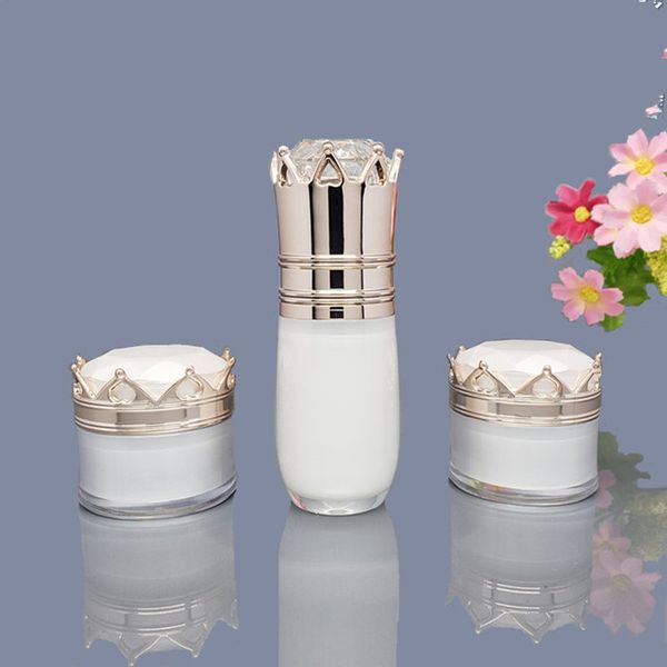 

empty cosmetic 5g acrylic cream jar pump lotion bottle 10ml refillable beauty container fast shipping f750