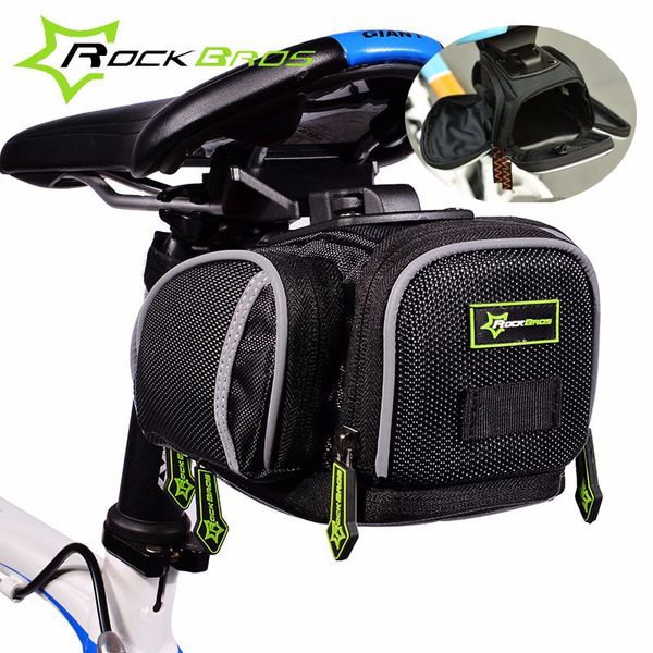 

rockbros nylon rainproof bicycle saddle bag with rain cover road mountain bike rear seat bag cycling rear pouch bike accessories