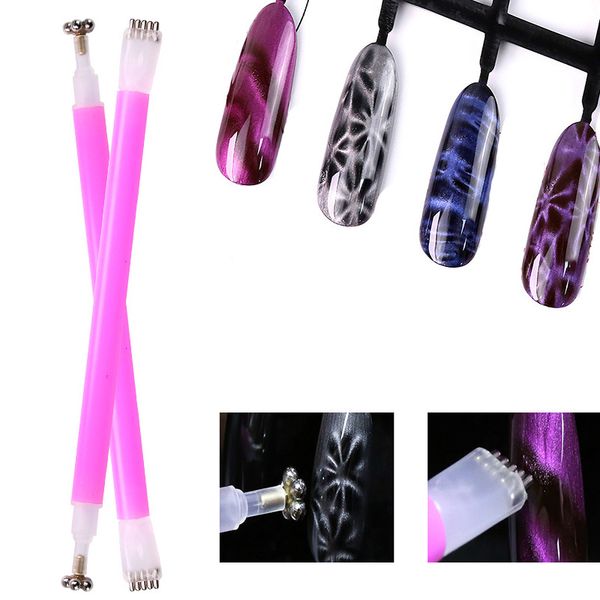 

1pc Double Head Nail Art Cat Eye Gel Magnetic Rod Dual End Tip Manicure 2 way Magnet Stick Tool New Arrival