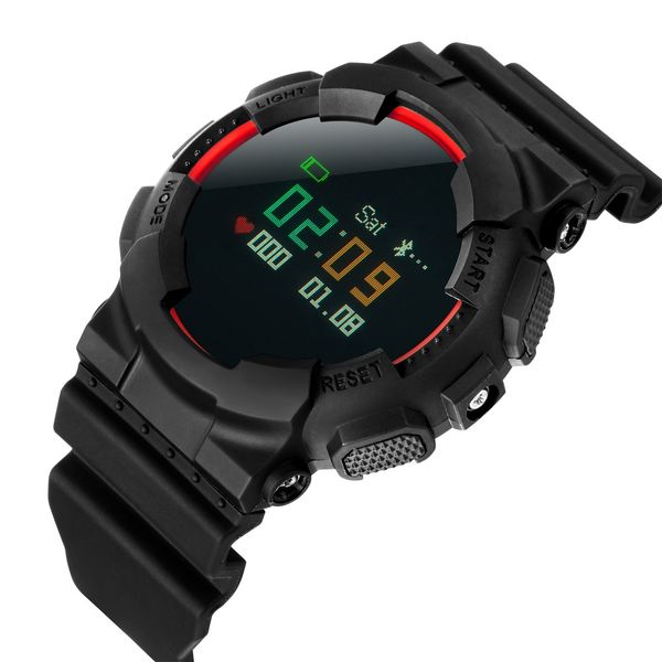 

new heart rate smart watch pulse blood pressure smart bracelet for swimming diving waterproof sport wristwatch for men and women, Slivery;brown