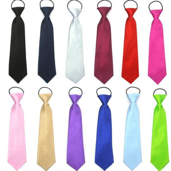 

solid neck tie easy to wear for children boys girls students kid rope tie stage performance pgraph graduation ceremony black, Blue;purple