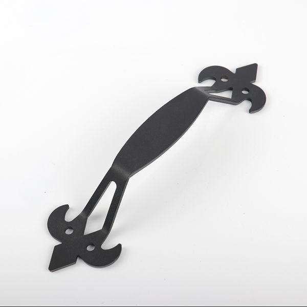 

11" sliding barn door handle vintage heavy duty cast iron pull gate shed cabinet matte black