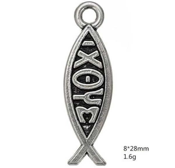 

2021 alloy jesus fish religious charm other customized jewelry, Bronze;silver