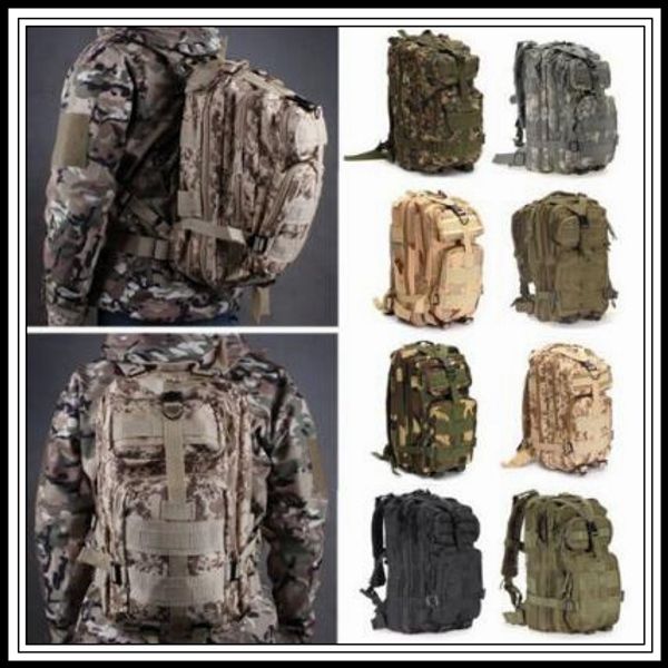 

12 colors 30l hiking camping bag military tactical trekking rucksack backpack camouflage molle rucksacks attack backpacks cca9054 30pcs