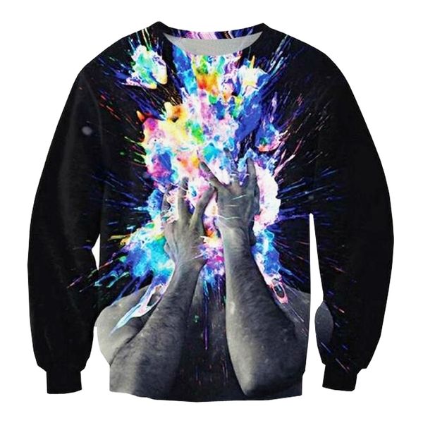 

новейшая мода абстрактный графический мужской черный harajuku стиль 3d печати потеет мода одежда женщины мужчины толстовка повседневная пуло, Black