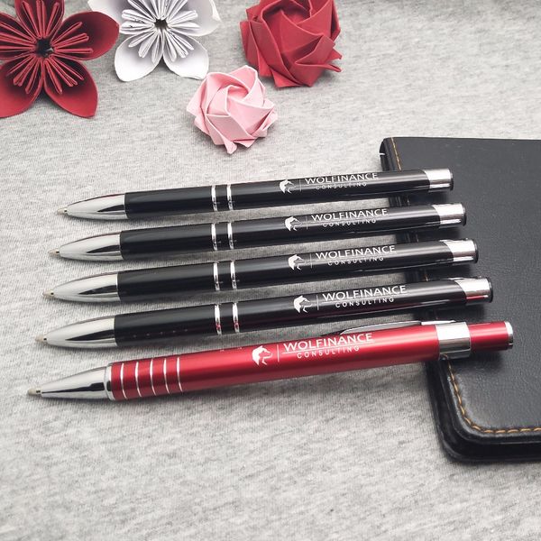 

new personalized papa's day gift colorful ball pen 10 pcs/lot custom with father's name and wishes text cdr and pdf format, Blue;orange