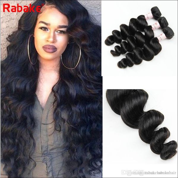 Brazilian Remy Loose Wave Human Hair Bundles Bulk Rabake 8 28 Inch