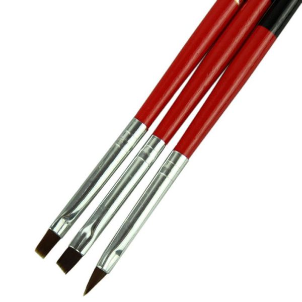 

2017 new arrival as shown in the picture 3pcs/lot red soft and professional pen nail a tool set anne, Yellow