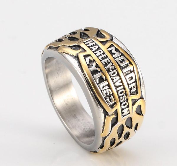 

Горячая мода властный личность ретро панк кольцо Кольцо Harley титана стали ювелирн