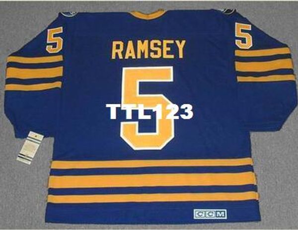 

mens #5 mike ramsey buffalo sabres 1992 ccm vintage retro hockey jersey or custom any name or number retro jersey, Black;red
