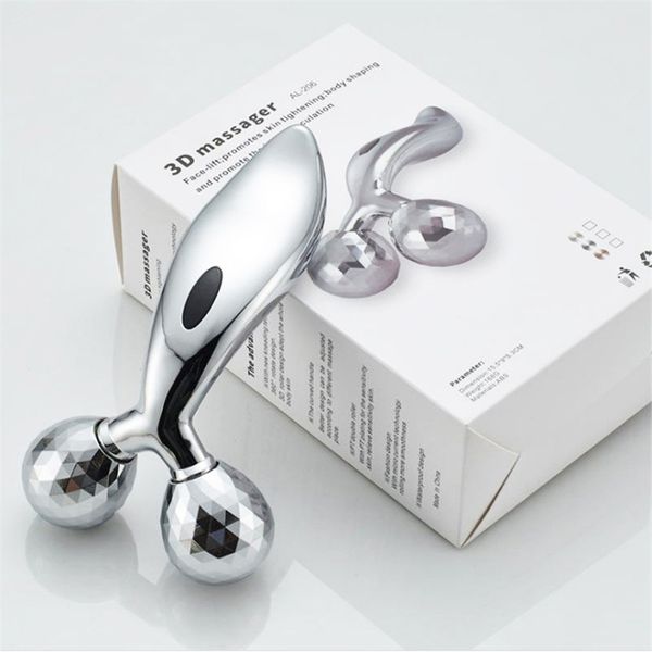 

3d roller ma ager 360 rotate ilver lim face v line full body hape ma ager rolex beauty facial limming ma age relaxation tool