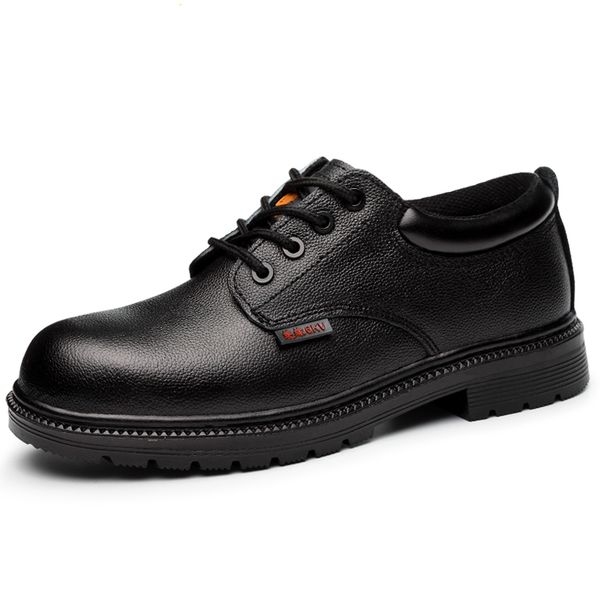 

wholesale price insulation industrial brand leather light weight fashionable casual soft sole rubber safety shoes, Black