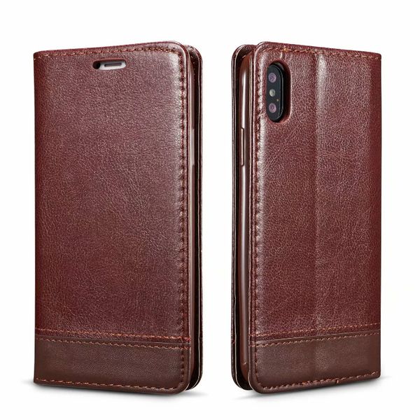 

Cell Phone Case For Samsung S9 Note 9 S8 Flip Leather Wallet Case TPU Cover For iPhone X XS MAX 7 8 Plus