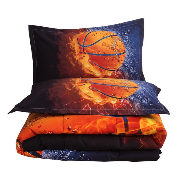 

basketball comforter set queen size sport bedding sets stitching bedspread pillow case quilted blanket