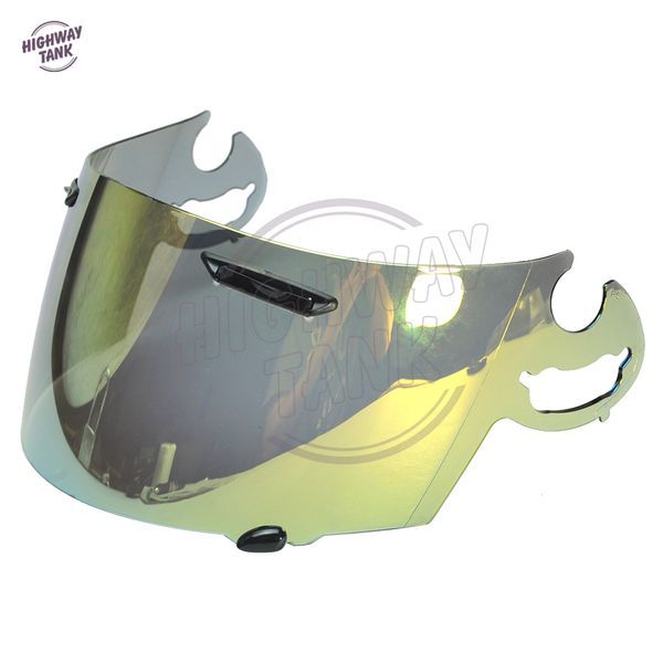 

new gold motorcycle full face helmet visor lens case for arai rr5 rx7-gp quantum st rx-q chaser-v corsair-v axces 2