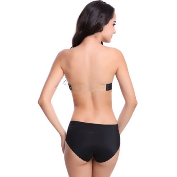 

push up invisible clear back straps bra cup backless underwear new strapless, Red;black
