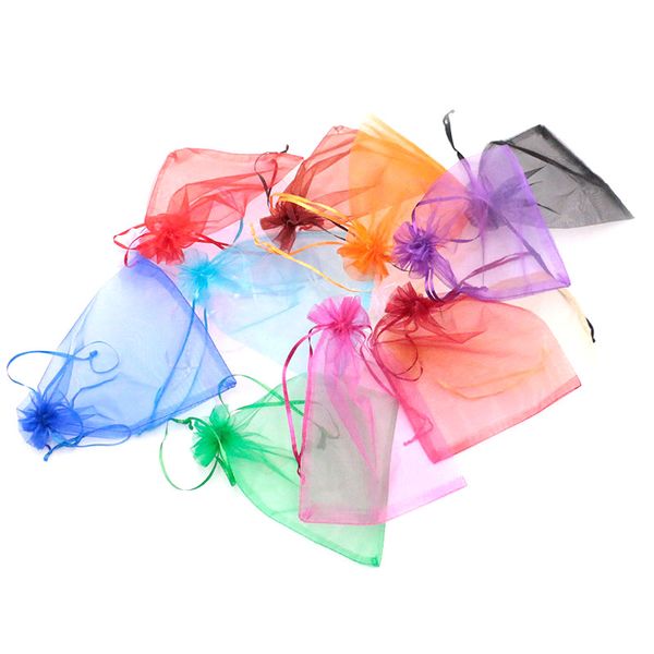 

multicolor 17x23cm organza bags beautiful gift toys&candy&jewelry packaging storage bags 200pcs/lot can be customized cheap, Black;white