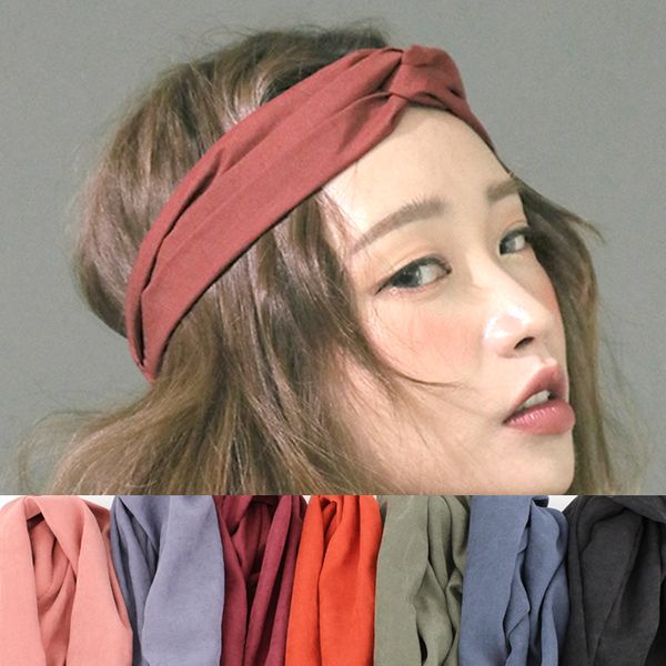 

новые женщины hairbands 2018 новая мода девушки старинные вязание витой завязывают оголовье широкие полосы волос головные уборы аксессуары