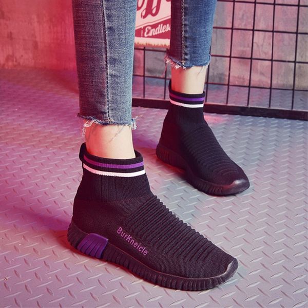 

2018 popular casual shoes women fashion flats female shoes sapatos femininos low price ankle boots women zapatillas mujer, Black
