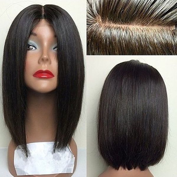 Mhazel Natural Hair Color Brazilian Virgin Hair Short Bob Straight