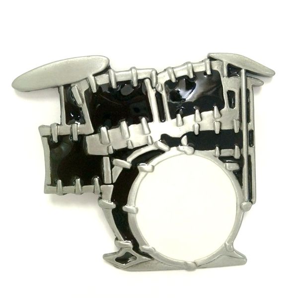 

music series punk style black jazz drum kit metal belt buckle retail wholesale buckle for belt hebillas de metal para cinturones, Black;brown