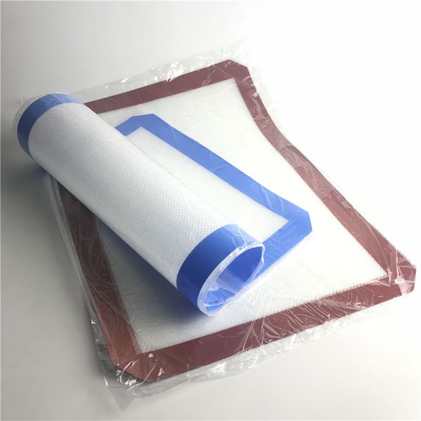 Tapete de silicone azul vermelho com narguilé 42cm x 29cm xxl Óleo de cera plástico antiaderente