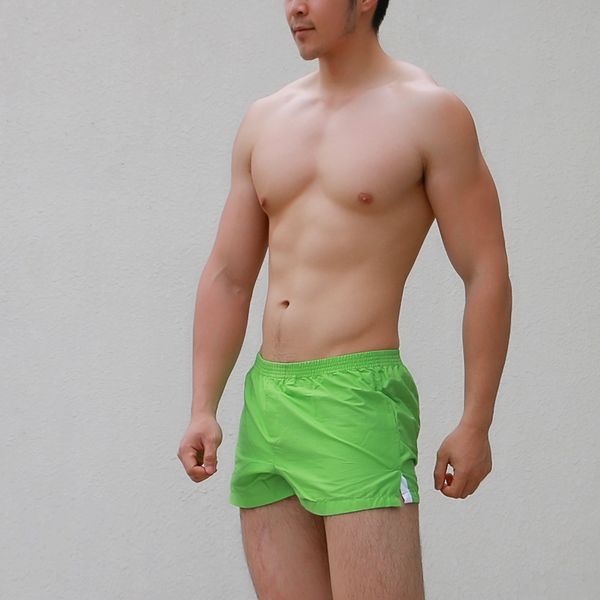 

simple solid color men's casual sleep bottoms comfortable home loose breathable cotton men's shorts xy701, Black;brown