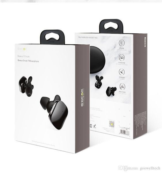 

baseus w02 tws bluetooth headphones wireless earbuds with microphone intelligent touch control hands-auriculares headset for phone