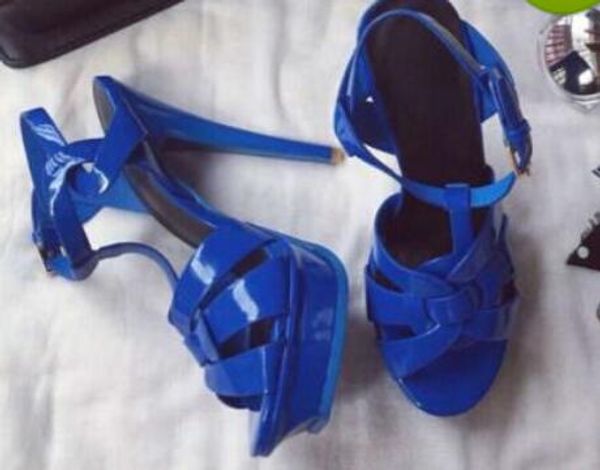 

Fashion women Shinny Sandals Patent Leather Sweet Women Stiletto Platform Party Dress Pumps Office Lady High Heels