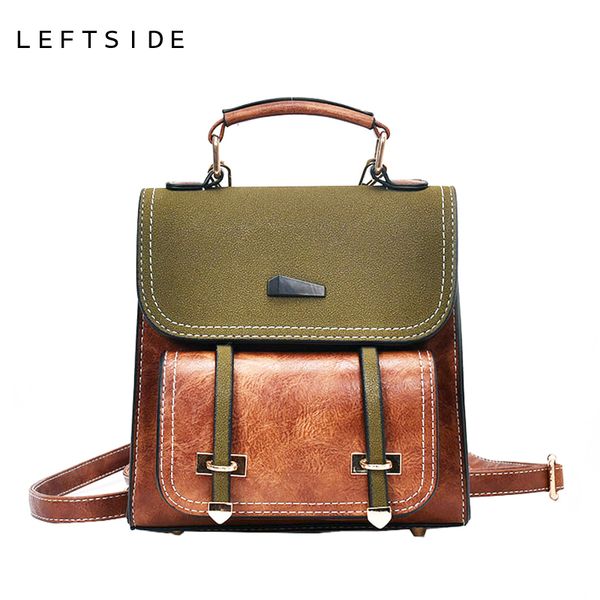 

leftside cute small leather travel backpack purse style backpacks for college school students teenager christmas gift