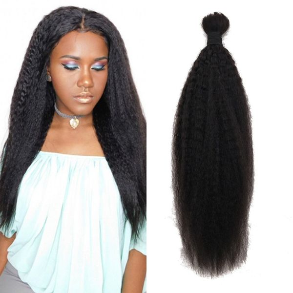 Kinky Straight Human Braiding Hair Bulk No Weft Wholesale
