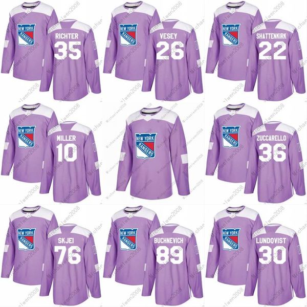

2018 Fights Cancer Jersey 61 Rick Nash 26 Jimmy Vesey 17 Jesper Fast 40 Michael Grabner New York Rangers Custom Hockey Jersey