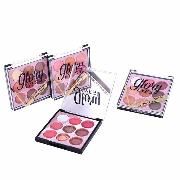 

9 colors makeup eye shadow palette matte glitter eye shadow primer luminous women gift smoky/warm color
