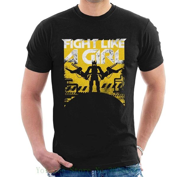 

fight like a girl alien ripley power loader men's t-shirt men t shirt, White;black