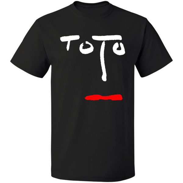 

toto face symbol rock band graphic tee shirt mens cotton t-shirt casual bottoming t shirts fashion clothing, White;black