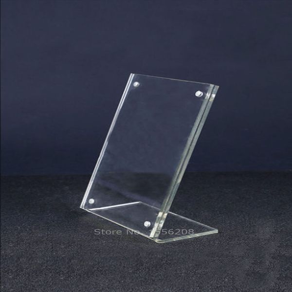 

13x18cmvertically clear acrylic picture holder price stand label card display p l magnetic frame