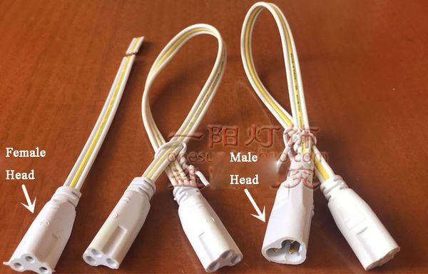 

Three Hole Bendable Connecting Cable 3 Core Flat Wire Extension Cord Connecting Wire Female Male Plug for LED Bracket Light Fluorescent Lamp