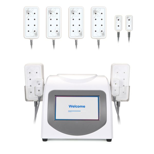 5mw 635nm ~ 650nm 6 pads diodo laser laser llilt lipoaspiração equipamentos de beleza cuidados de corpo moldando spa de máquina de emagrecimento