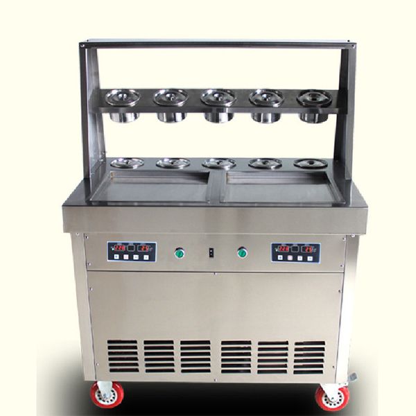 

beijamei thai fried ice cream roll machine 35 cm pan with 10 ings commercial ice cream yogurt juice roll maker