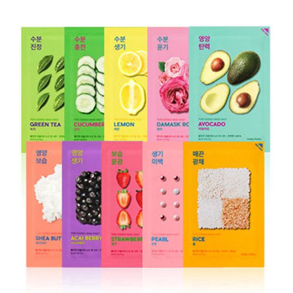 

holika holika pure essence mask sheet 30pcs real mask natural plant moisturizing facial mask