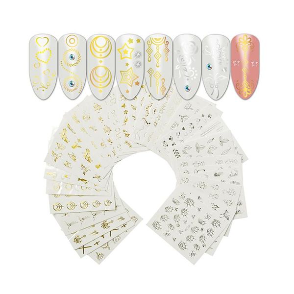 

1 pcs beautiful elegant nail art stickers decorative fashionable style diy stickers manicure nail to lady, Black