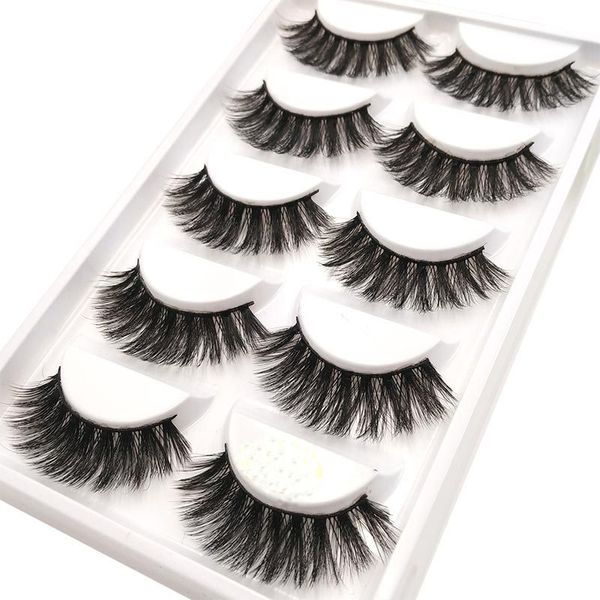 

luxry thick false eye lash 100% real 3d mink eyelashes 5 pairs eyelash makeup kit professional lashes maquiagem cilios natural