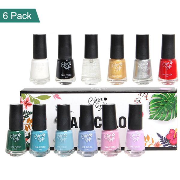 

4ml 6pcs women nail art nail polish gel set diy art long lasting waterproof fashion non-toxic polish for women