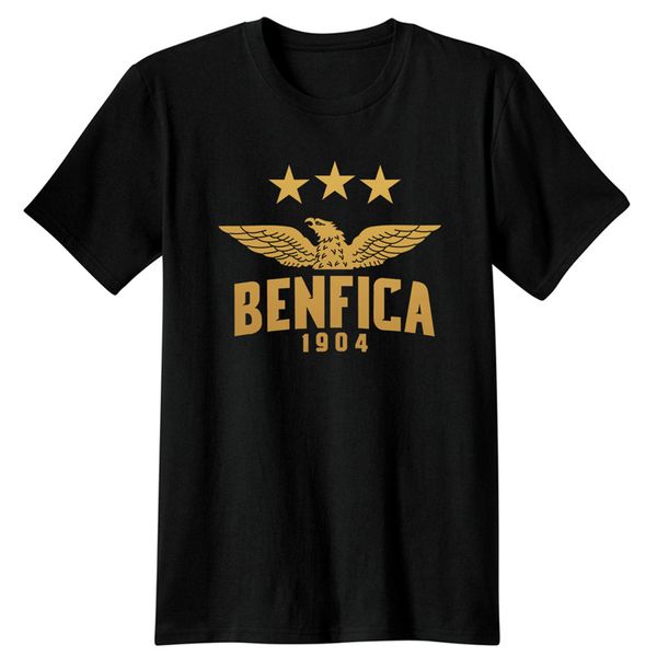 

Мужчины Тройники Топы Повседневная Одежда Benfica Португалия Футболки Мода ЧЕРНЫЙ К