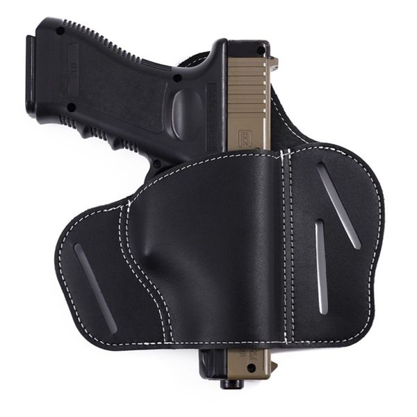 

new concealed belt holster general leather black stealth small holster for all compact tactical pistols tactical quick easy gun holster