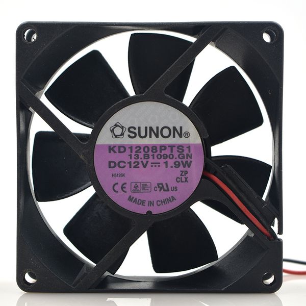 

sunon/ built quasi 8 cm 12v 1.9w kd1208pts1 chassis power supply fan cooling 2 line 8025